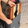 Image of Elakai 1ft x 2ft River Epoxy Resin With Live Edge Acacia Pathfinder Art Cornhole Board Set
