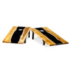 Image of Uttermost Clearwood Cornhole Game Set - Natural Teak, Black, Set of 2
