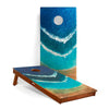 Image of Elakai The Beach Epoxy Resin Mahogany Pathfinder ART Cornhole Boards