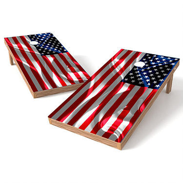 Official Size 2x4 American Cloth Flag Cornhole Game