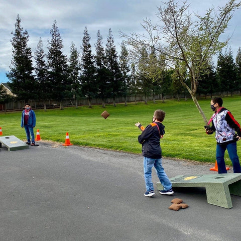 Stone Age Concrete Outdoor Cornhole Boards