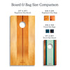 Image of Elakai 1ft x 2ft Resin & Wood Travel Cornhole Set | Beach Wave