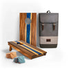 Image of Elakai 1ft x 2ft River Epoxy Resin With Live Edge Acacia Pathfinder Art Cornhole Board Set