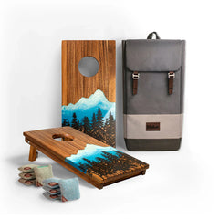 Elakai 1ft x 2ft Resin & Wood Travel Cornhole Set | Mountain Collection