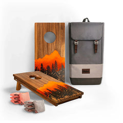 Elakai 1ft x 2ft Resin & Wood Travel Cornhole Set | Mountain Collection
