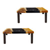 Image of Uttermost Clearwood Cornhole Game Set - Natural Teak, Black, Set of 2