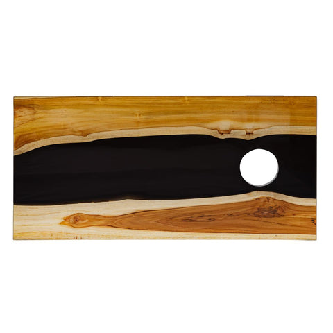 Uttermost Clearwood Cornhole Game Set - Natural Teak, Black, Set of 2