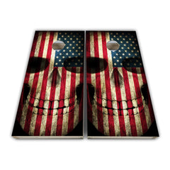 Official Size 2x4 Skull Flag Cornhole Game