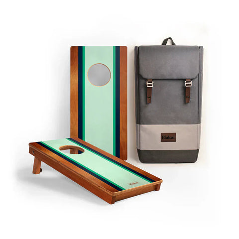 Elakai Gidget Surf Mahogany Pathfinder Cornhole Boards - Travel