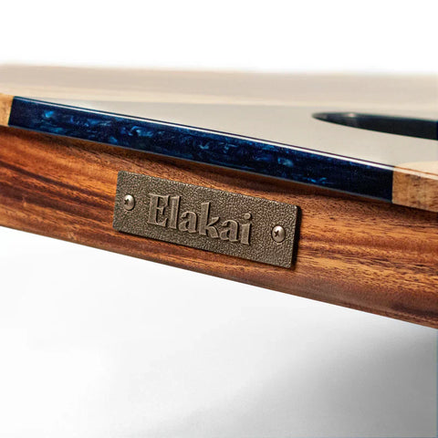 Elakai The River Epoxy Resin with Live Edge Acacia Pathfinder ART Cornhole Boards