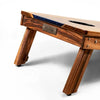 Image of Elakai The River Epoxy Resin with Live Edge Acacia Pathfinder ART Cornhole Boards