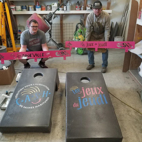Stone Age Concrete Outdoor Cornhole Boards