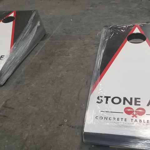 Stone Age Concrete Outdoor Cornhole Boards