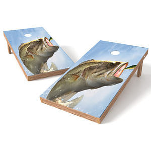 Official Size 2x4 Large Mouth Bass Lure Cornhole Game