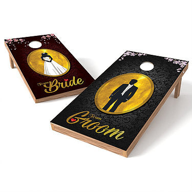 Official Size 2x4 Wedding Bride and Groom Cornhole Game