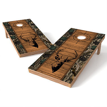 Official Size 2x4 Deer Silhouette Cross Hairs Fishing Cornhole Game
