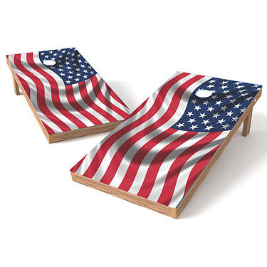 Official Size 2x4 American Flag Cornhole Game