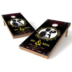 Official Size 2x4 Mr. And Mrs. Floral Wedding Cornhole Game