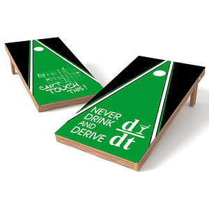 Official 2x4 Never Drink Math Cornhole Game