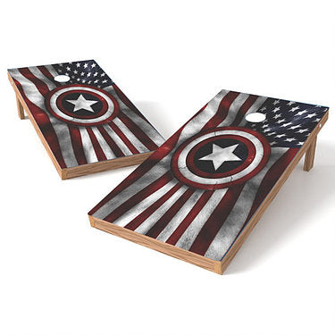 Official Size 2x4 United States Flag with Army Star Cornhole Game