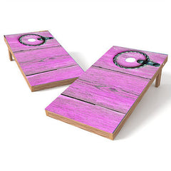 Official Size 2x4 Old Pink Door Handle Cornhole Game