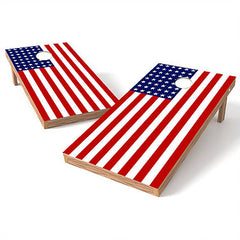 Official Size 2x4 Flat American Flag Cornhole Game