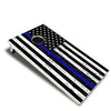 Image of Official Size 2x4 Worn Flag Blue or Red Line Cornhole Game