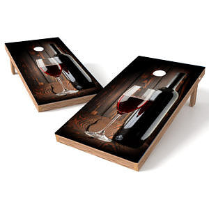 Official 2x4 Wine on Wood Cornhole Game