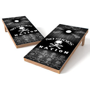 Official Size 2x4 No Shoes Nation Skull Cornhole Game