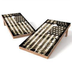 Official Size 2x4 Grunge Stars and Stripes Cornhole Game