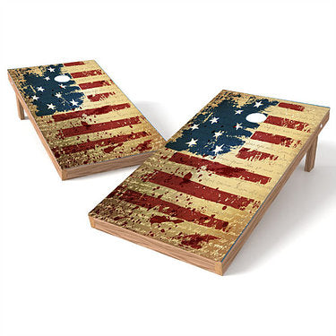 Official Size 2x4 Independence Grunge Cornhole Game