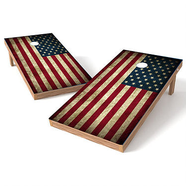 Official Size 2x4 Old American Flag Cornhole Game