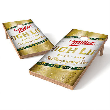 Official 2x4 Miller High Life Can Cornhole Game