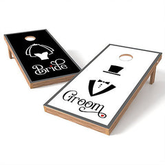 Official Size 2x4 Bride and Groom Cornhole Game