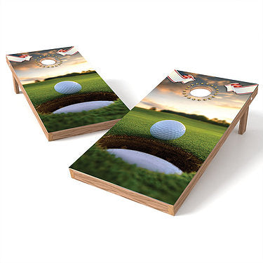 Official Size 2x4 Golf on the Edge Cornhole Game